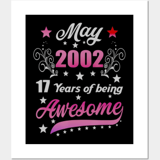 Born in May 2002 18th Birthday Gifts 18 Years Old Posters and Art